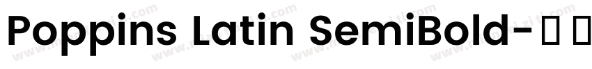 Poppins Latin SemiBold字体转换